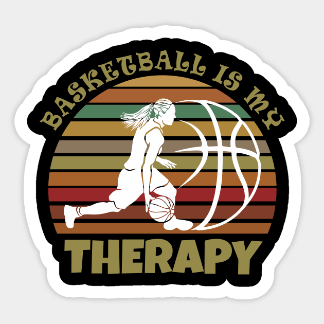 Basketball is my therapy Sticker by Work Memes